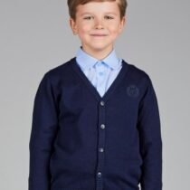 Кардиган вязаный с клубными пуговицами