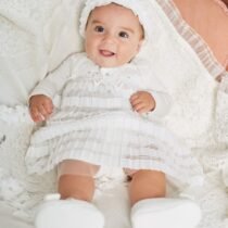 Платье нарядное кружевное с многоярусной юбкой плиссе