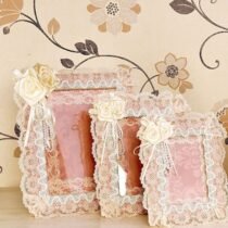 Фоторамка с кружевным декором большая