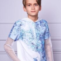 Лонгслив с фирменным принтом для мальчика