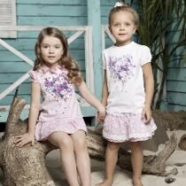 Юбка с прошвами ” Калифорния ” розовая