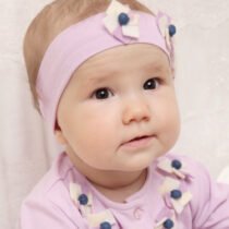 Повязка-бант на голову с розовыми цветами Этюд Франсез