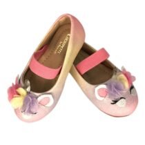 Туфли для девочки с декором, розовый градиент