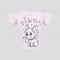 Футболка с принтом, розовый