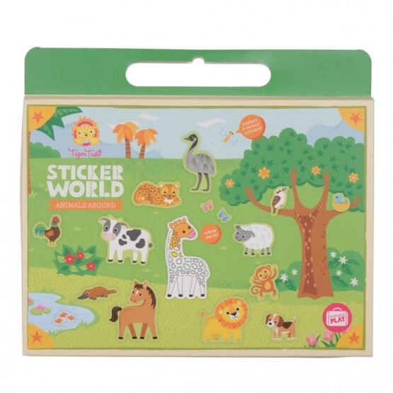 Набор для творчества с наклейками “Царство животных”
