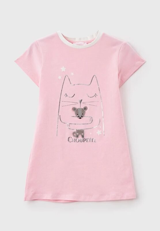 Платье домашнее с принтом ии декором