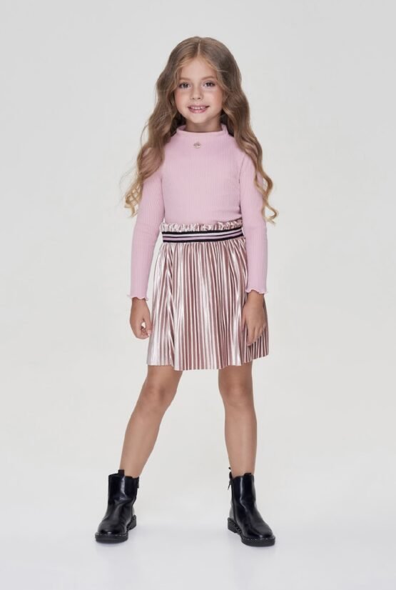 Юбка из велюра с эффектом гофре