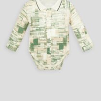 Боди с длинным рукавом и воротником типа поло