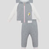 Костюм из футера с декором (куртка и брюки)