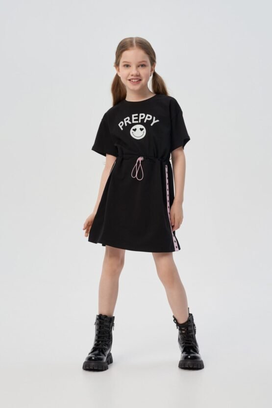 Платье трикотажное с принтом