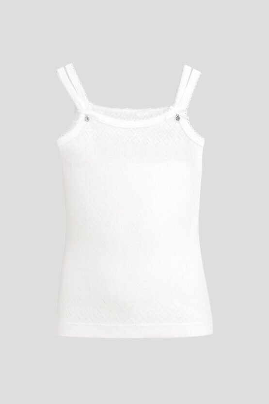 Майка ажурная с бантиком