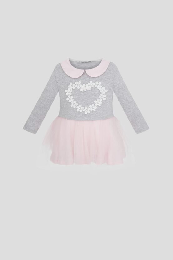 Платье комбинированное с пышной юбкой