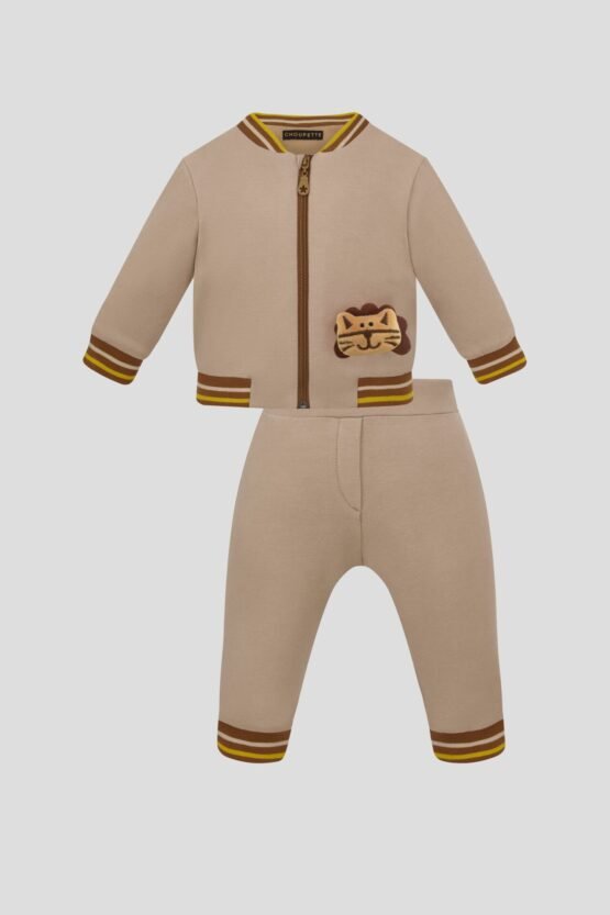 Костюм из футера с принтами