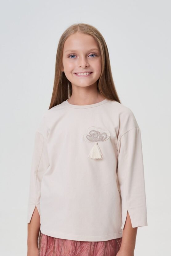 Джемпер-лонгслив с декором