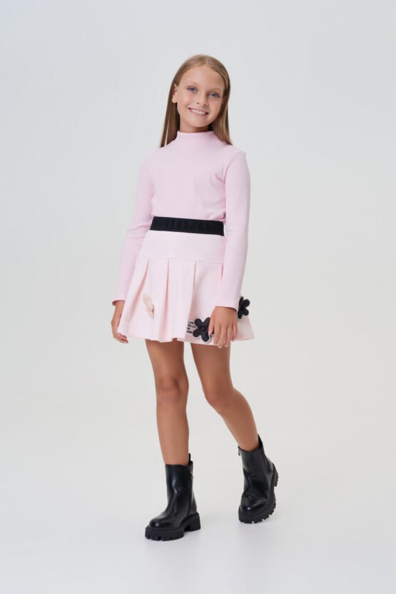 Юбка из трикотажа с декором