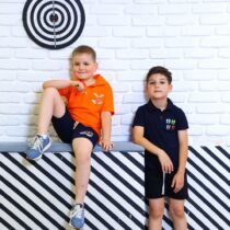 Джемпер-поло синий