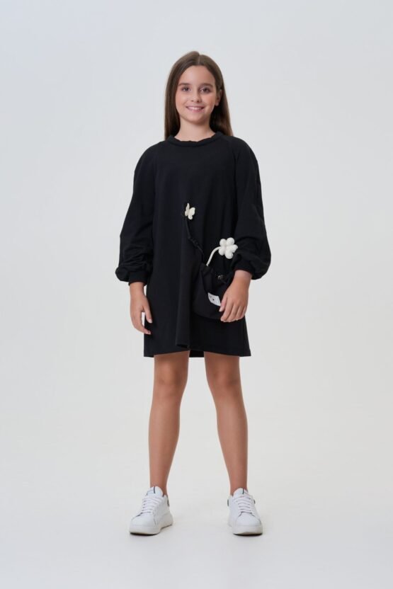 Платье с объемным декором