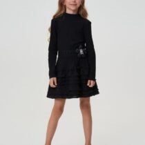 Платье комбинированное из трикотажа