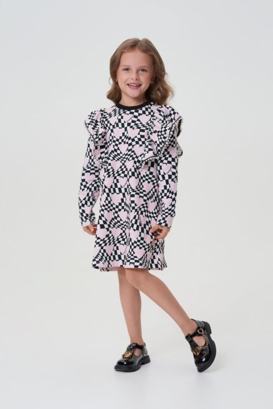 Платье трикотажное с декором