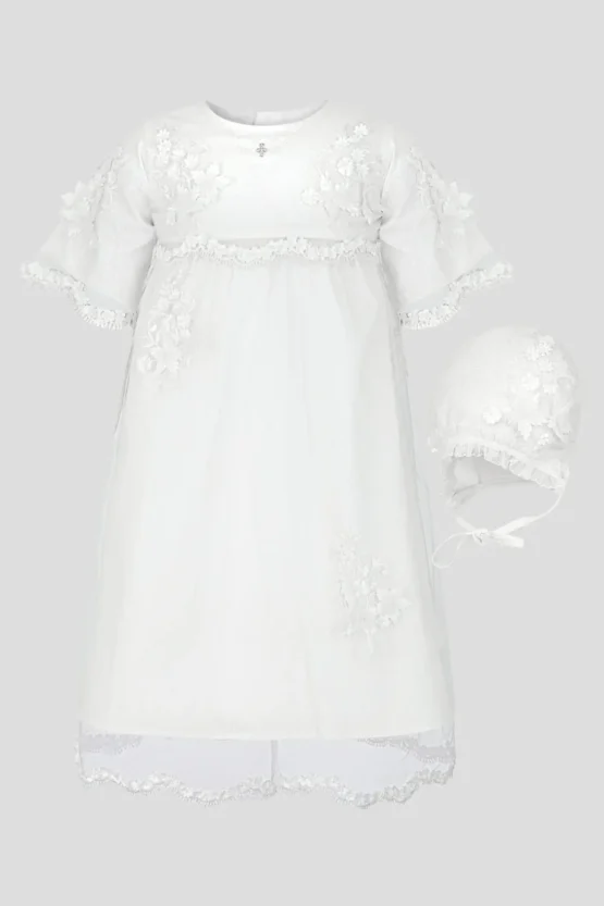 Մկրտության զգեստ՝ գլխարկով հավաքածուում